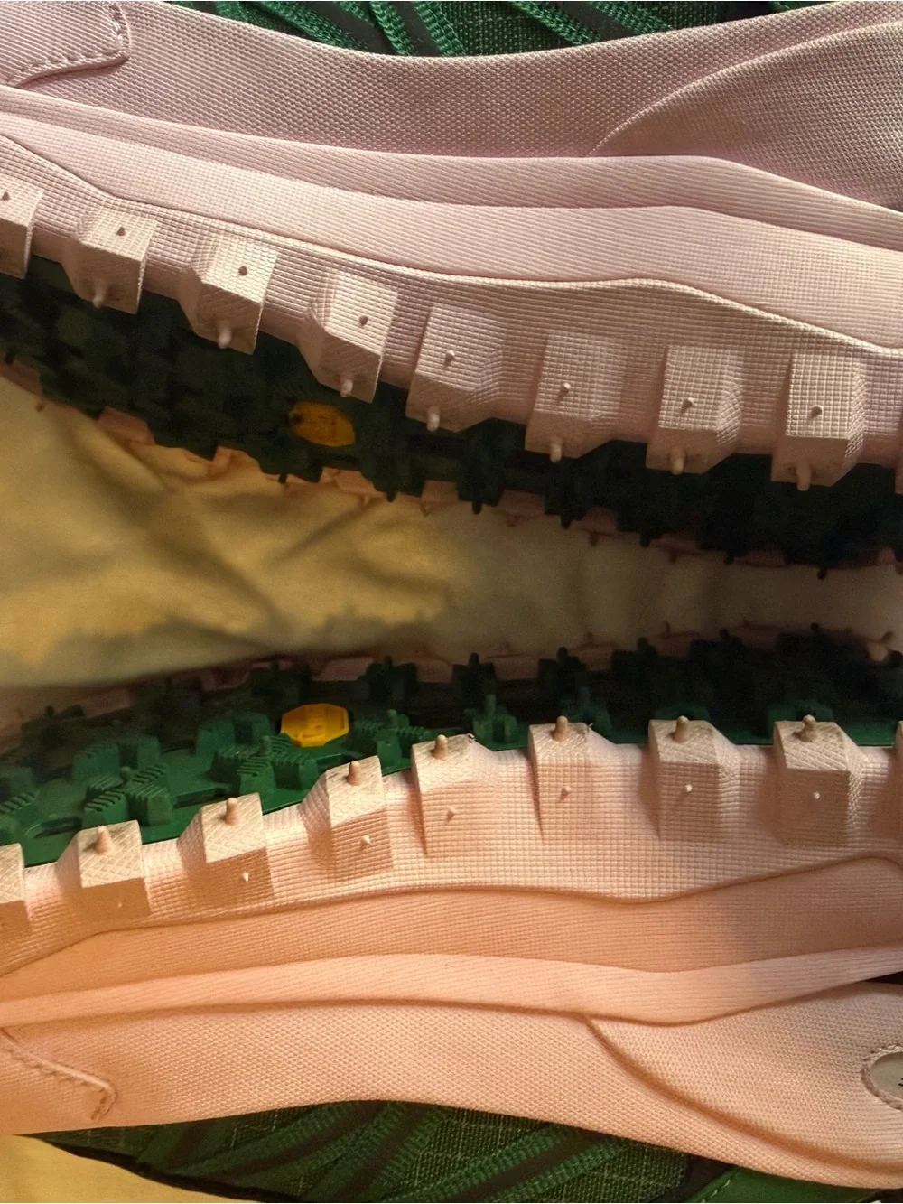 Moncler Green and Pink Trail Sneakers with Black Interior - Picture 6 of 7